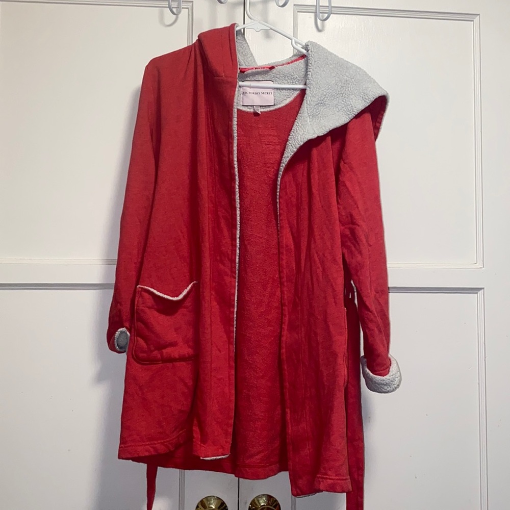 Victoria Secret XS VS Cozy Soft Sherpa Hooded Robe - Picture 1 of 12